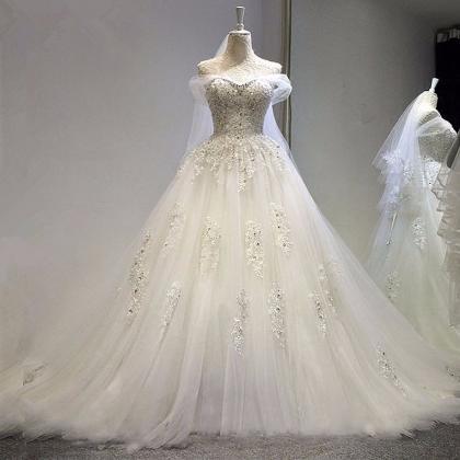 Real New Ivory boho Wedding dress v..