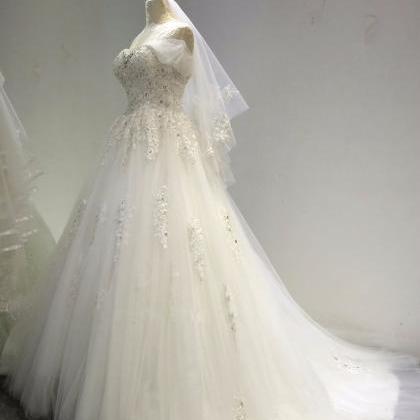 Real New Ivory boho Wedding dress v..