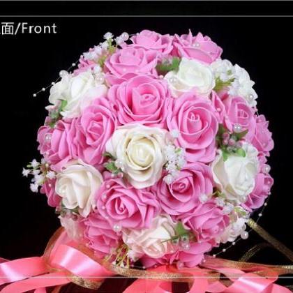 2015 Cheap Wedding Bouquet Pink/Red..