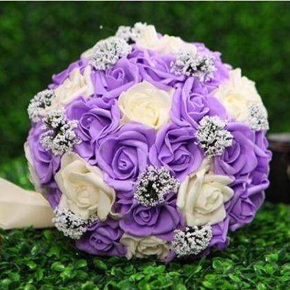 2016 Cheap Colorful Bride Holding F..