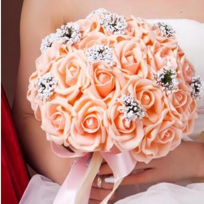 2016 Cheap Colorful Bride Holding F..