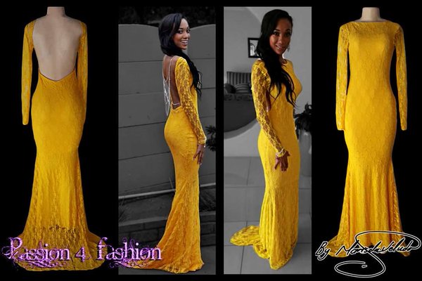 girls yellow formal dress