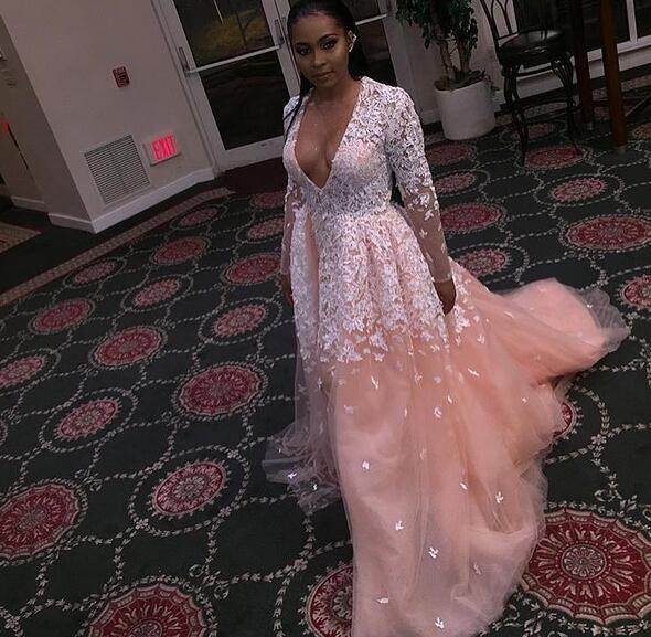 girls black prom dress