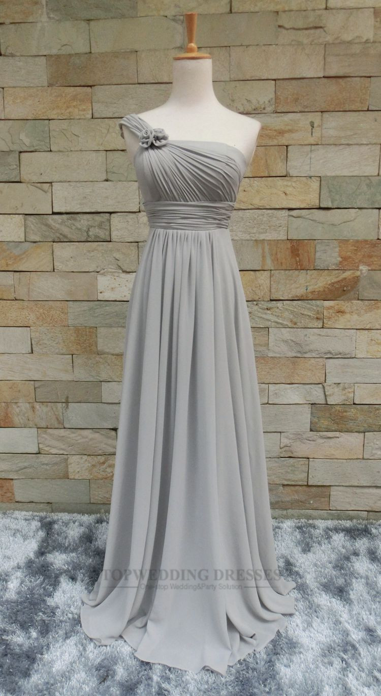 Ridesmaid Dresses Off The Shoulder Gray Silver Padded Wedding Party