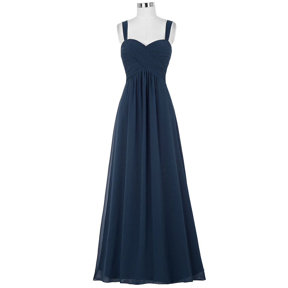 Navy Bridesmaid Dresses Long 2018 Robe Longue A Line Chiffon Navy Bridesmaid Dresses Long 2018