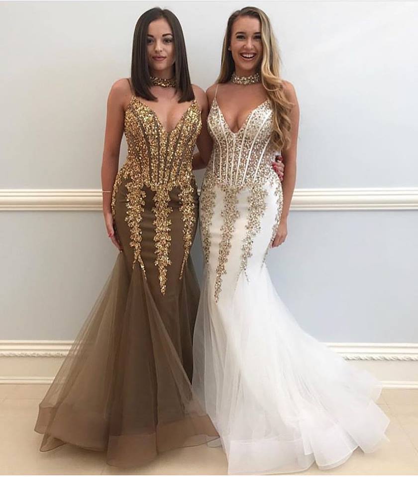 grey mermaid prom dress