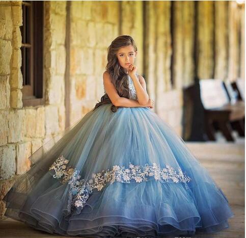 blue gown for girls