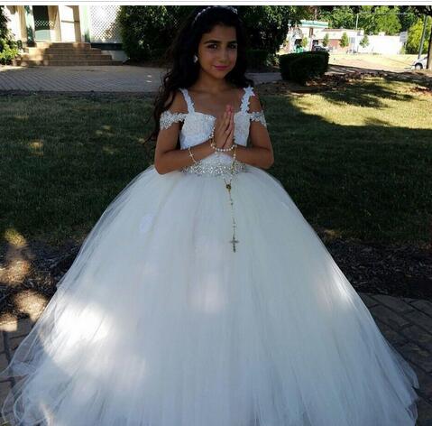 first communion dresses puffy white