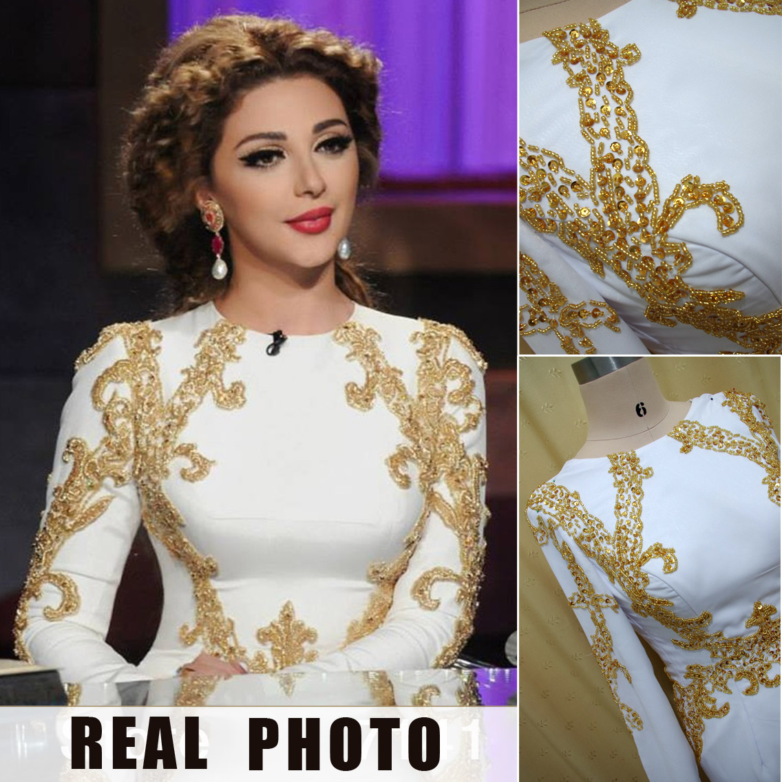 White and Gold Prom Dresses 2012