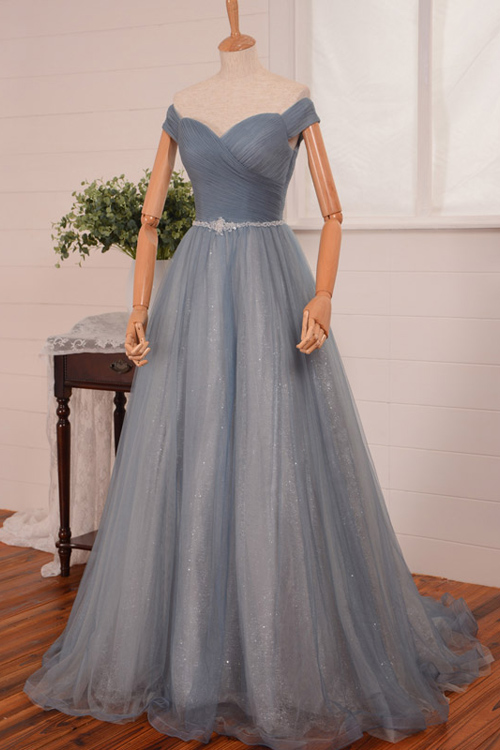 blue gray gown