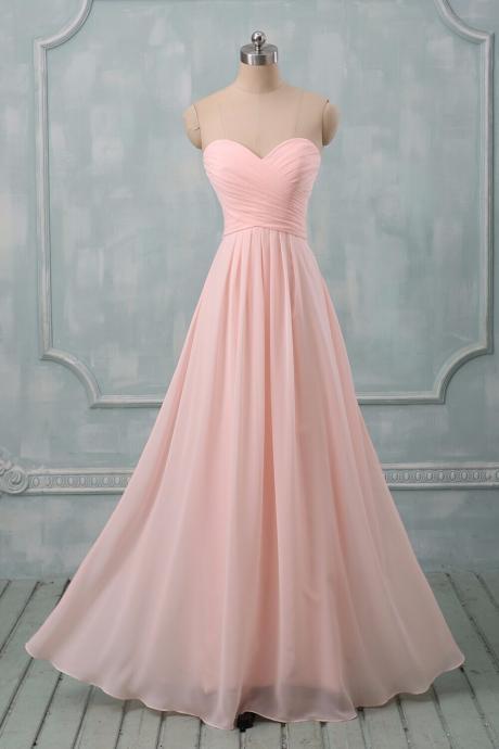 Cheap Pastel colors Prom Dresses To Wedding Party Long A-Line Sweetheart Chiffon Formal Dress Bridesmaid Dresses