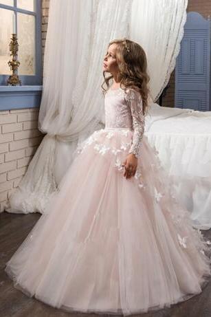 blush pink childrens bridesmaid dresses