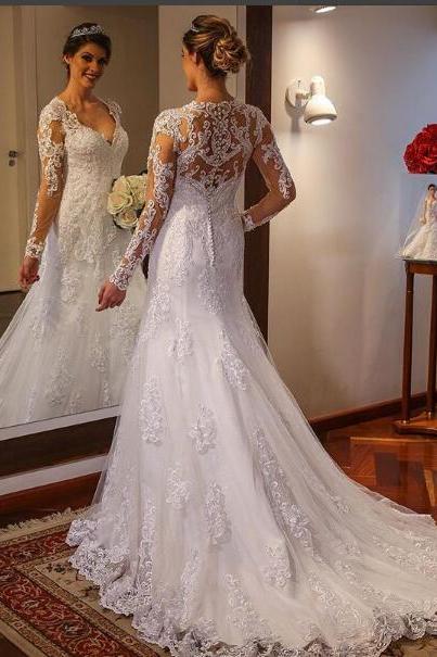 Sweetheart Neck Ombre A-Line Ruffles Prom Gown Chic Wedding Dress, DP4165