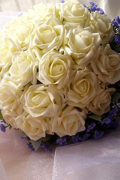 2016 Arrival Wedding Bouquet Bridal Bridesmaid Flower Ivory Artificial Flower Rose Bride Bouquets Buque De Noiva