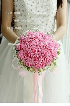 2016 Artificial Bride Hands Holding Red/pink/ivory/bluepurpleorange Rose Flower Wedding Bridal/bridesmaid Bouquet Buque De Noiva