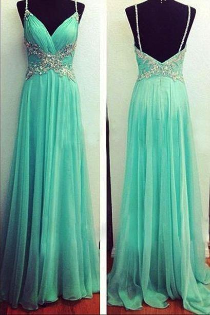 blue Prom Dresses,chiffon prom dress,cheap prom Dress,long prom dress,evening dress
