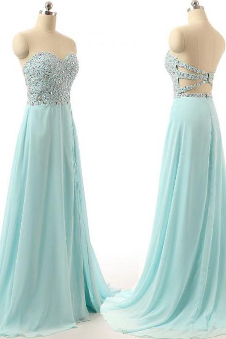 long prom dress,charming Prom Dress,blue prom dress, prom dress,party dress