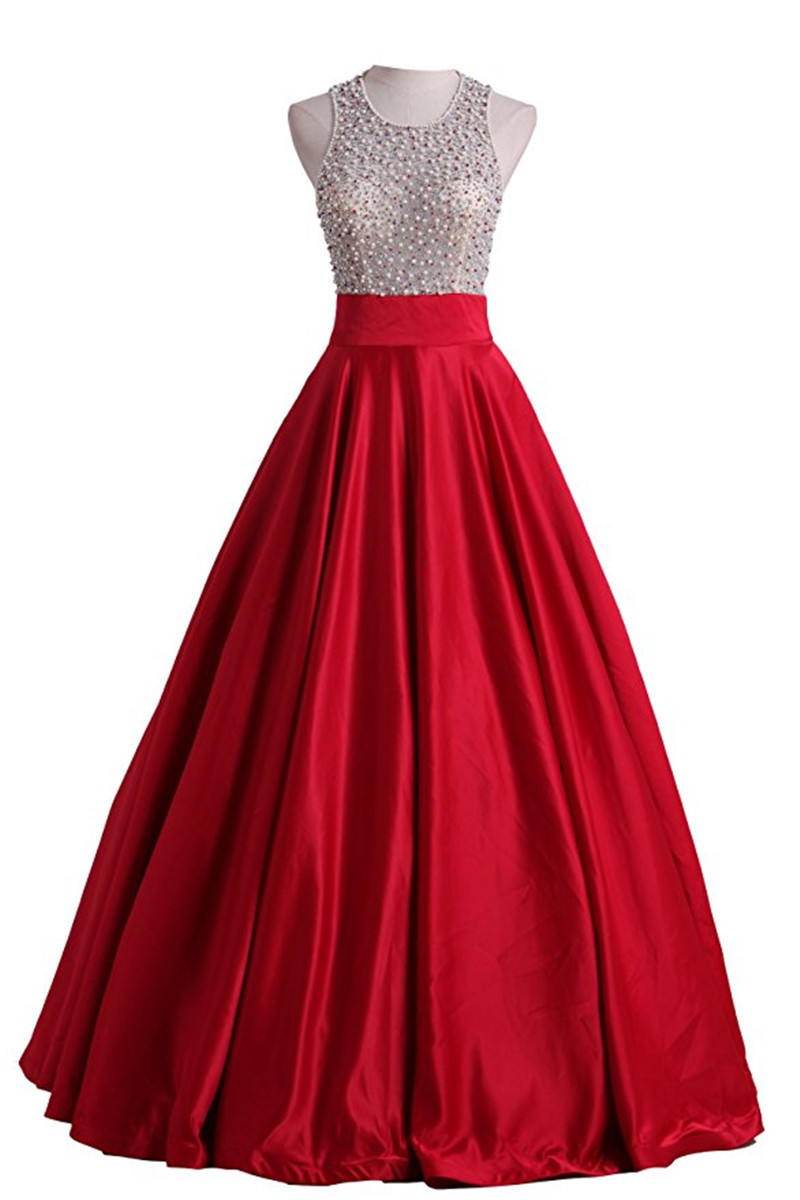 Dress Evening Robe Soiree 2017 Real Photos Red Satin Prom Dress Long