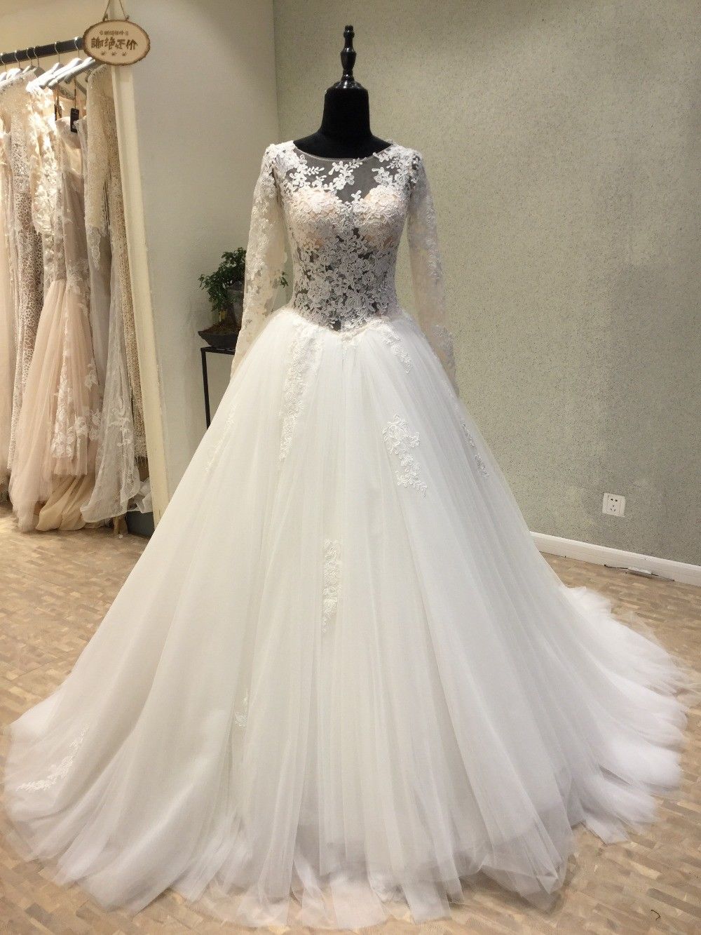 A-line Wedding Dress, Sexy Backless Wedding Dresses. O-neck Bridal ...