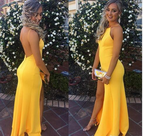 Yellow Mermaid Prom Dresses